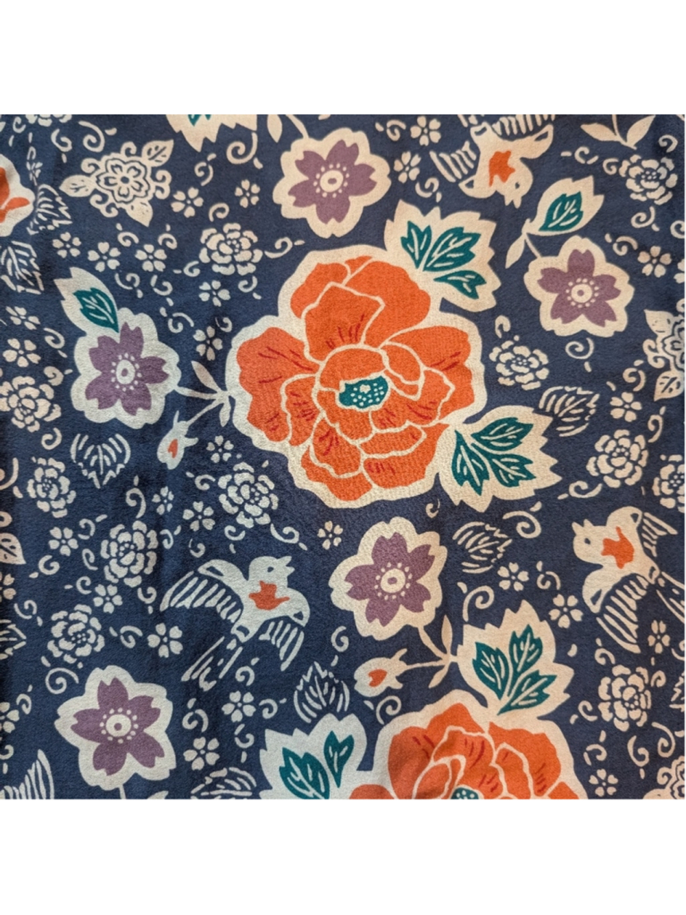 OLD NAVY Bohemian Mini Floral Shift Dress Blue And Orange Size M - Picture 5 of 13